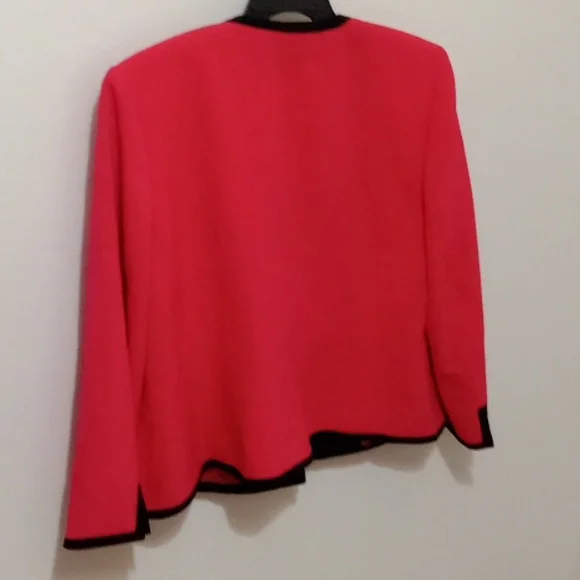 KASPER Separates [NWOT] Women's Black and Red Tailored Blazer - Picture 3 of 5